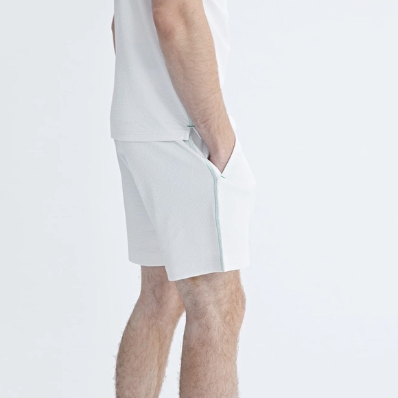 PRINCE VS REIGNING CHAMP WHITE GREEN DRAWSTRING SHORTS - Picture 2 of 10